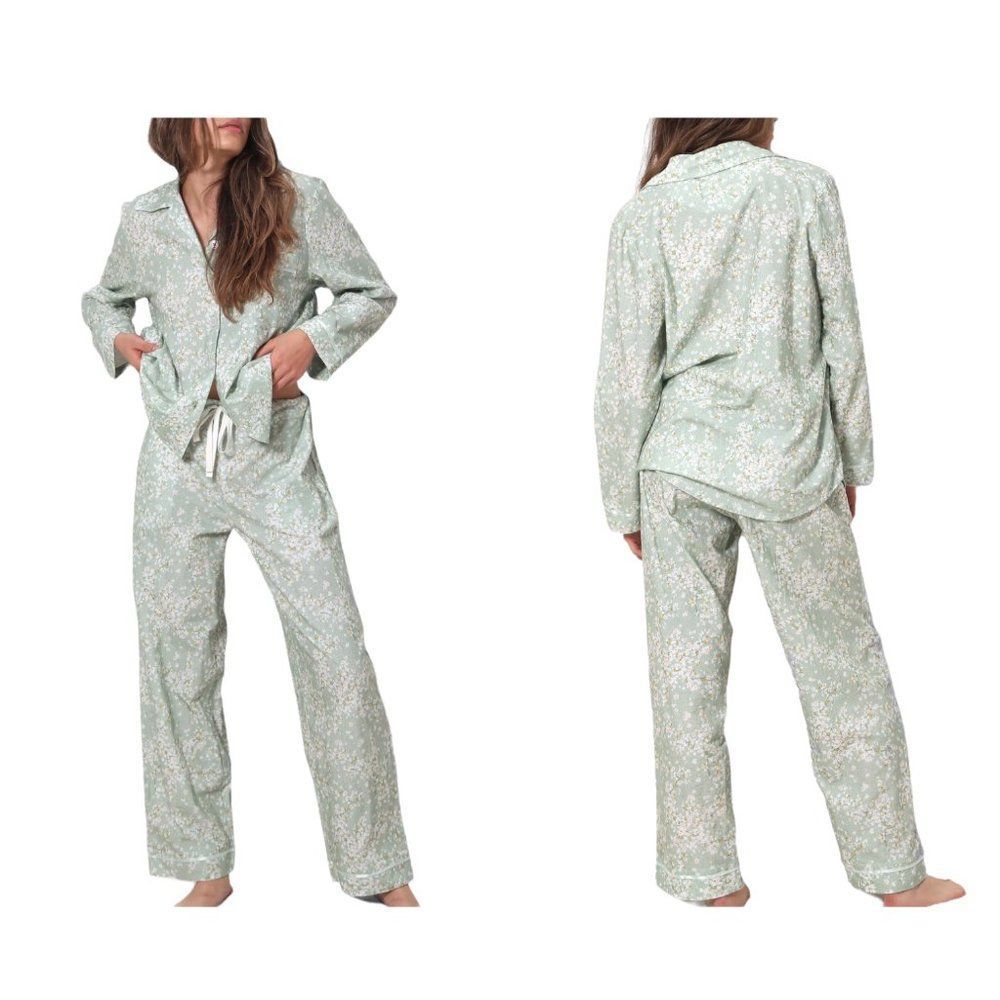NWOT PAPINELLE Cheri Blossom Cotton Pajamas (L)‎